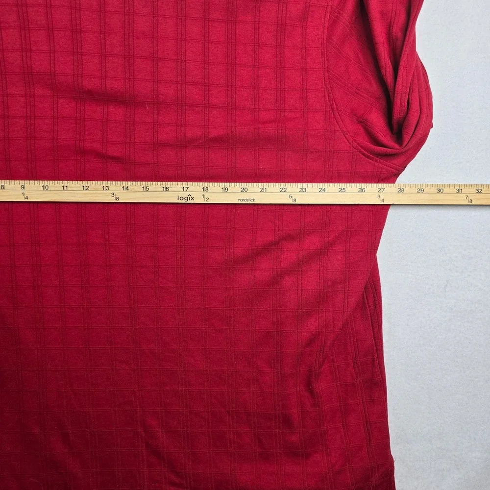 Saddlebred Mens XXL Red Long Sleeve Collared Polo Shirt Textured NWT Pullover - Picture 6 of 11